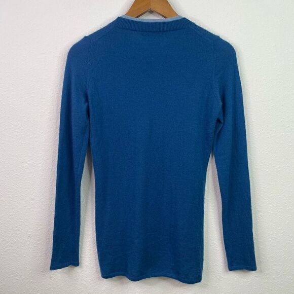 Quinn Women’s Blue Crewneck 100% Cashmere Sweater Size S‎ - Picture 7 of 8